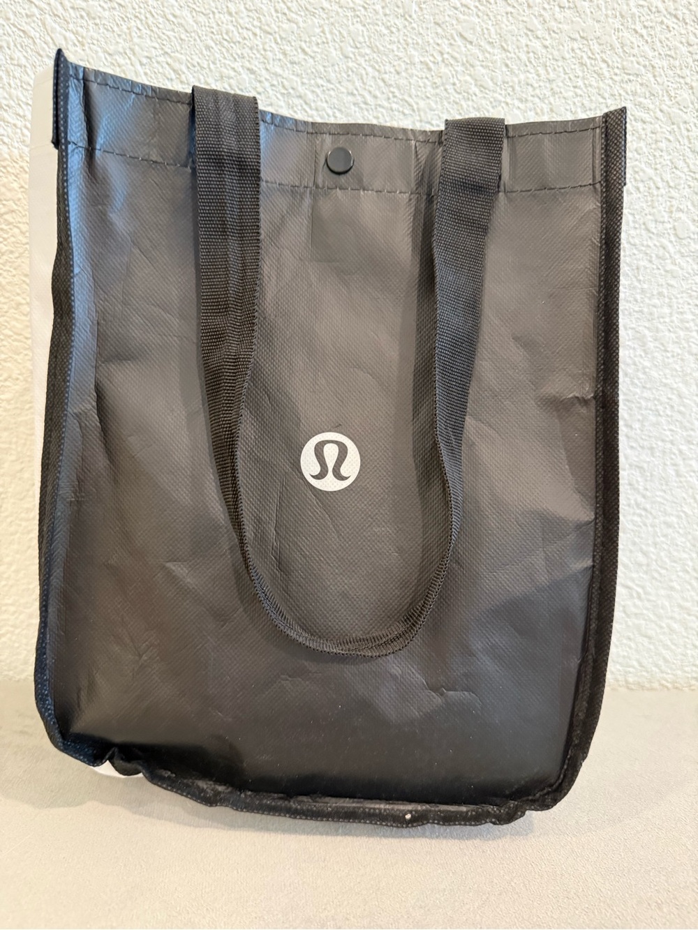 Lululemon Black Logo Small Tote Shopping Gift Bag